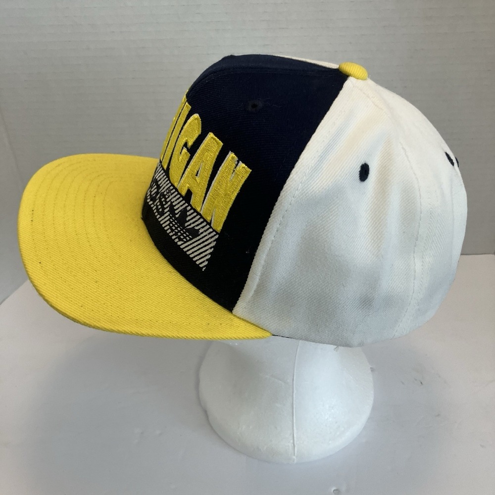 Michigan Wolverines Hat Cap Snap Back Mens Adjustable Blue Yellow Adult NCAA - Picture 2 of 5